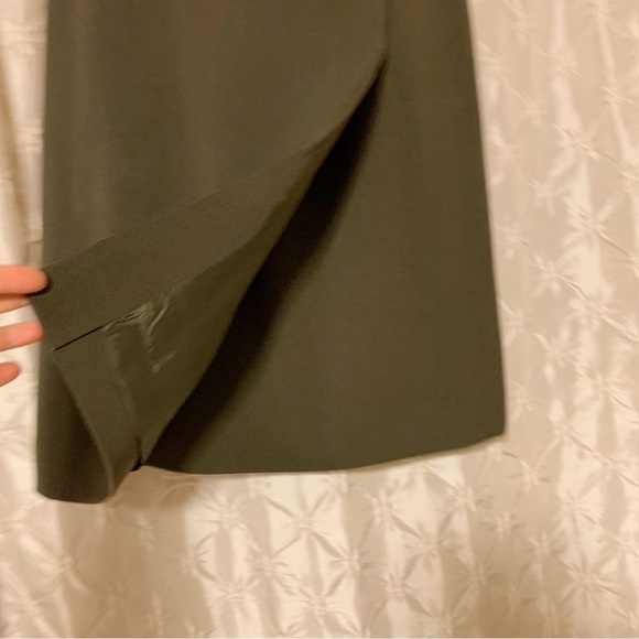 Vintage Carlisle Green Wrap Pencil Skirt 90s - Picture 3 of 14